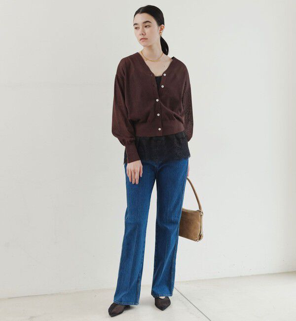 UNITED ARROWS green label relaxing「【結論シリーズ】ビューティーネック2WAYカーデ ウォッシャブル」|カーディガン|