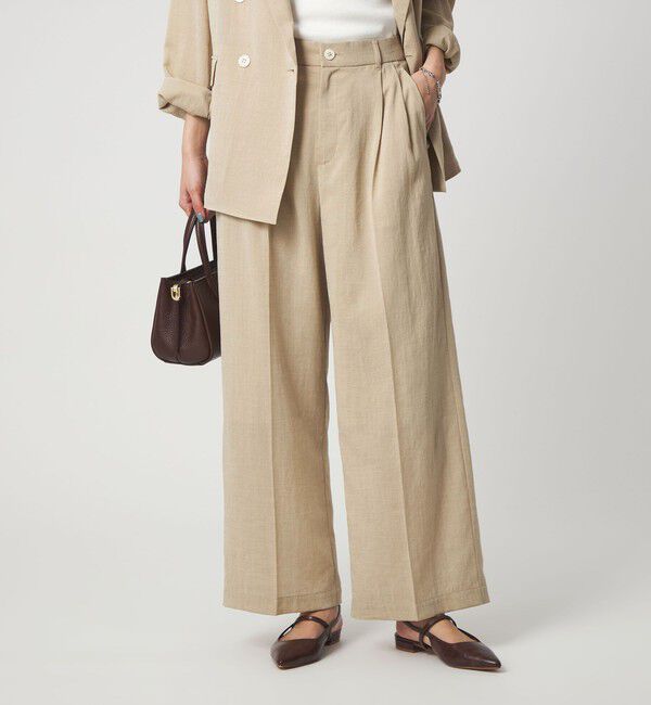 UNITED ARROWS green label relaxing「［size SHORT/TALLあり］シアーエア ワイド パンツ マシンウォッシャブル」|その他|