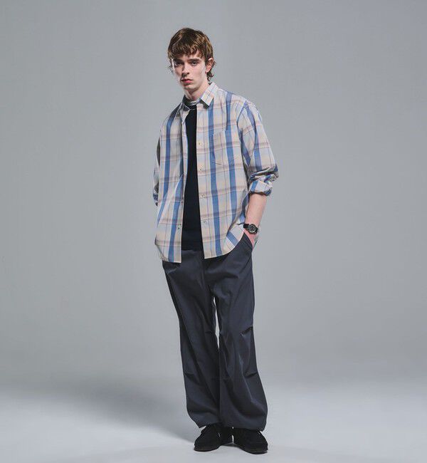 UNITED ARROWS green label relaxing「ウォッシャブル トロ パターン ジャストルーズ シャツ -ストレッチ-」|シャツ・ブラウス|