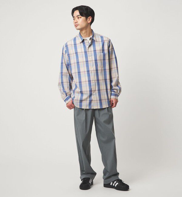 UNITED ARROWS green label relaxing「ウォッシャブル トロ パターン ジャストルーズ シャツ -ストレッチ-」|シャツ・ブラウス|