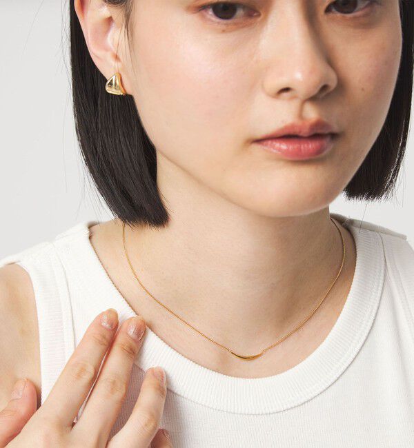 UNITED ARROWS green label relaxing「カーブバー ネックレス」|ネックレス|GOLD