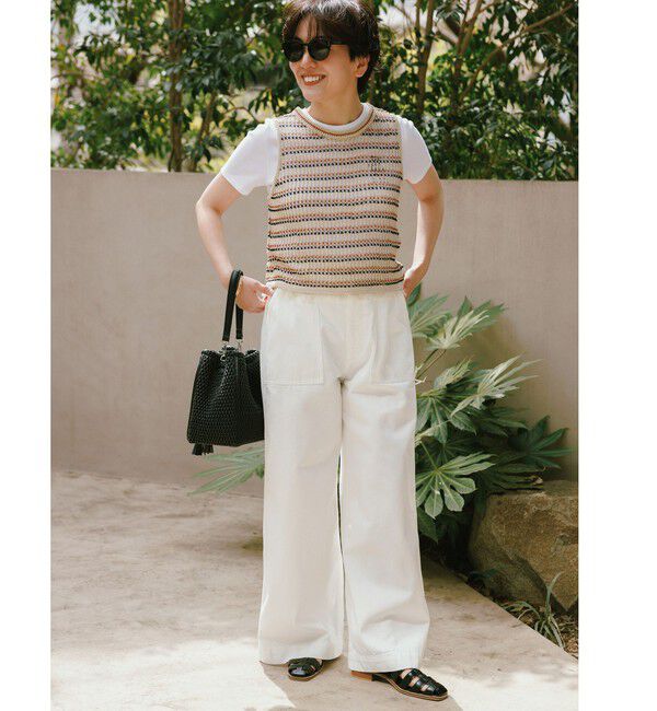 UNITED ARROWS green label relaxing「＜CHIHIRO HYODO&times;green label relaxing＞ベイカー ライト デニム」|デニム|OFF WHITE