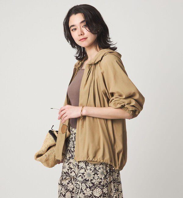 UNITED ARROWS green label relaxing「シアー フーディ ブルゾン マシンウォッシャブル UVカット 通気性」|ブルゾン・スタジャン|BEIGE