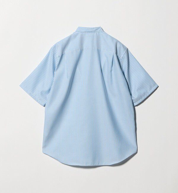 UNITED ARROWS green label relaxing「W/R オックスフォード ストライプ バンドカラー 半袖 シャツ」|シャツ・ブラウス|