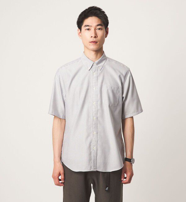 UNITED ARROWS green label relaxing「W/R オックス ボタンダウン 半袖 シャツ」|シャツ・ブラウス|