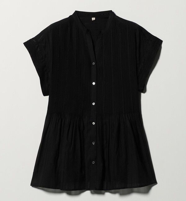 UNITED ARROWS green label relaxing「ピンタック シャツ」|シャツ・ブラウス|BLACK