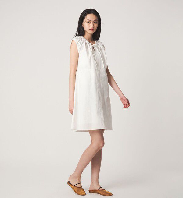 EMMEL REFINES「＜EMMEL REFINES＞EM ギャザースリーブ キリカエ ミニワンピース」|ワンピース|