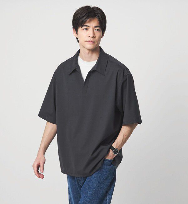 UNITED ARROWS green label relaxing「ウォッシャブルトロ スキッパー 半袖 シャツ プルオーバー -ウォッシャブル・ストレッチ-」|シャツ・ブラウス|