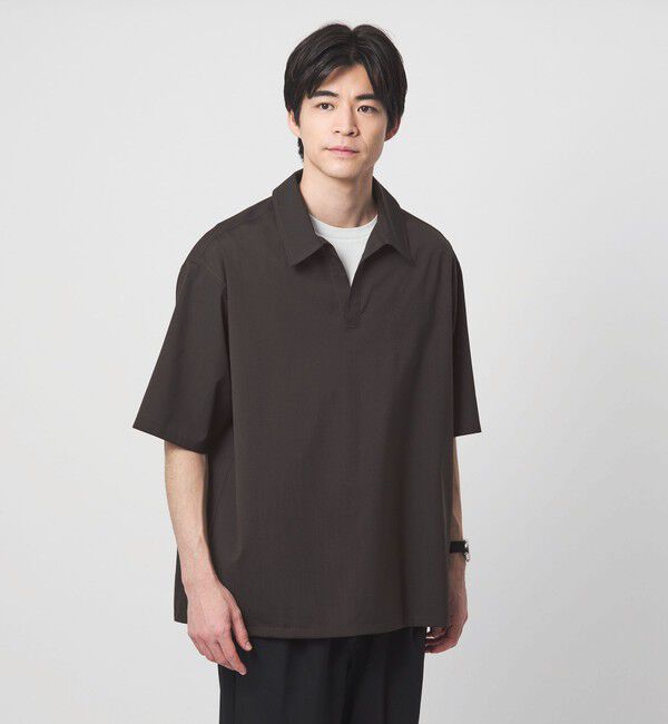 UNITED ARROWS green label relaxing「ウォッシャブルトロ スキッパー 半袖 シャツ プルオーバー -ウォッシャブル・ストレッチ-」|シャツ・ブラウス|