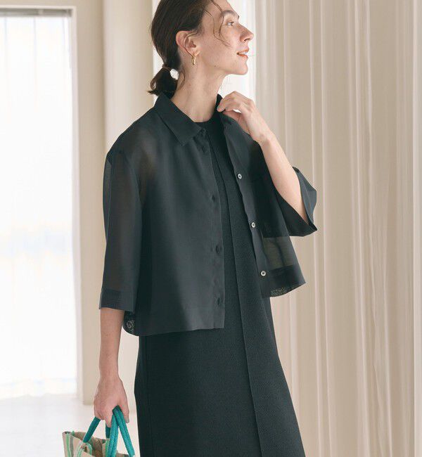 BEAUTY&YOUTH UNITED ARROWS「ポリエステル オーガンジー シャツ ウォッシャブル」|シャツ・ブラウス|