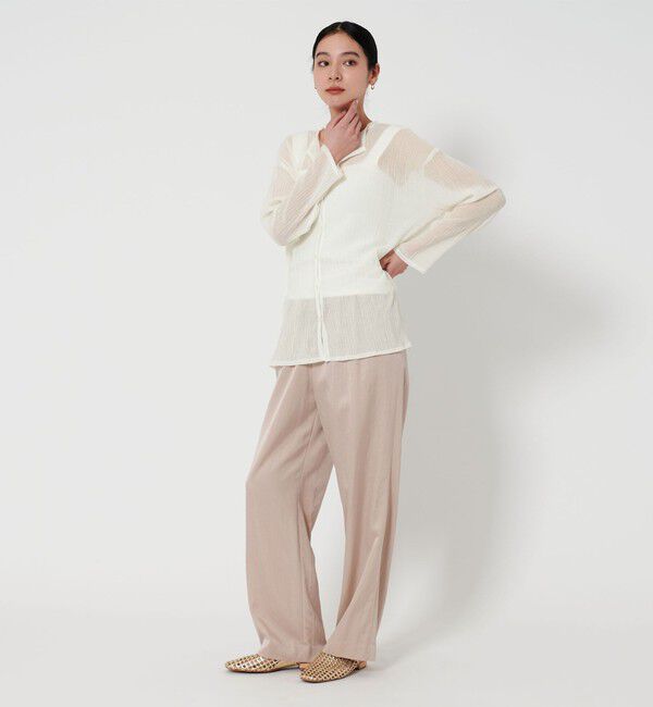 BEAUTY&YOUTH UNITED ARROWS「クレープ クルーネックカーディガン」|カーディガン|