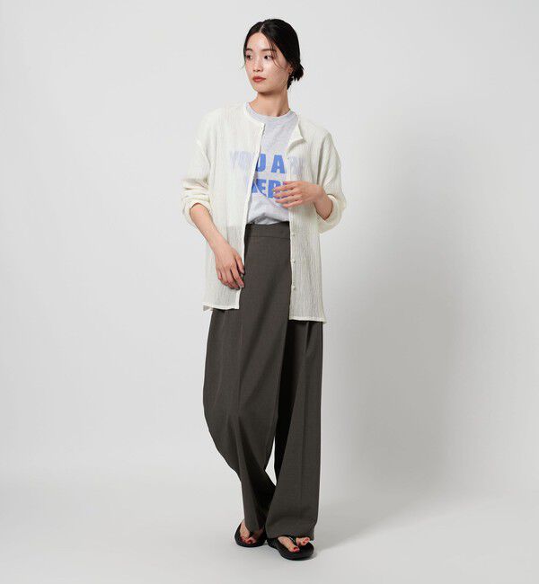 BEAUTY&YOUTH UNITED ARROWS「クレープ クルーネックカーディガン」|カーディガン|