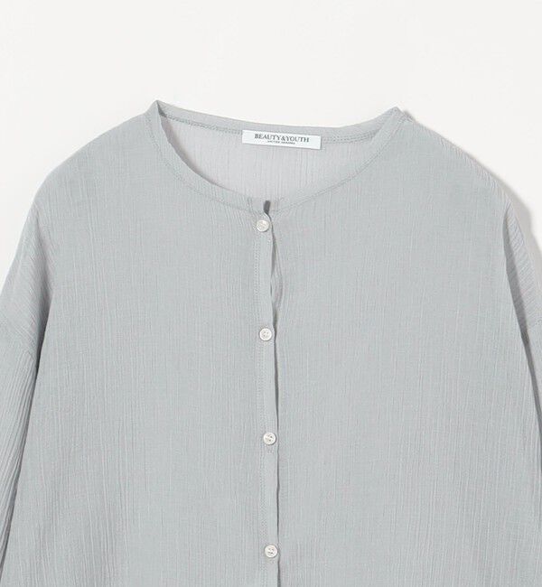 BEAUTY&YOUTH UNITED ARROWS「クレープ クルーネックカーディガン」|カーディガン|