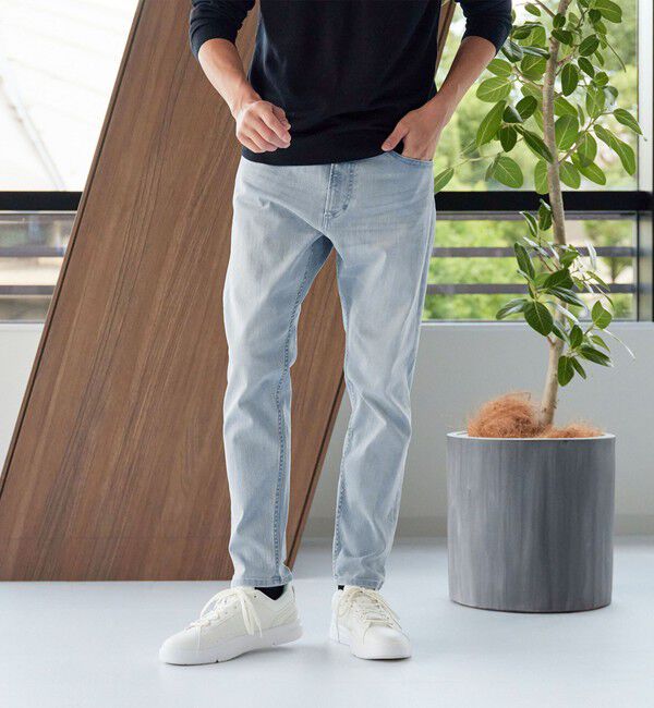 BEAUTY&YOUTH UNITED ARROWS「【WEB限定 WARDROBE SMART】NEOスキン デニム スキニーパンツ」|デニム|LT.BLUE