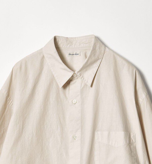 STEVEN ALAN「＜Steven Alan＞ ガーメントダイ ポプリン レギュラーカラー シャツ LOOSE」|シャツ・ブラウス|
