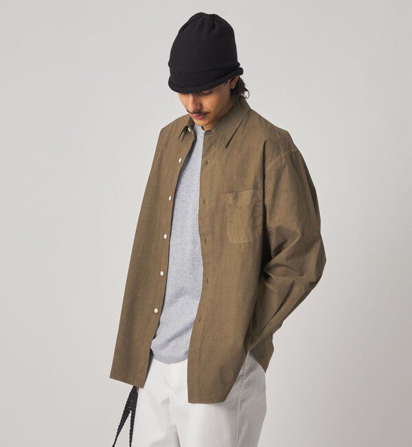 STEVEN ALAN「＜Steven Alan＞ ガーメントダイ ポプリン レギュラーカラー シャツ LOOSE」|シャツ・ブラウス|