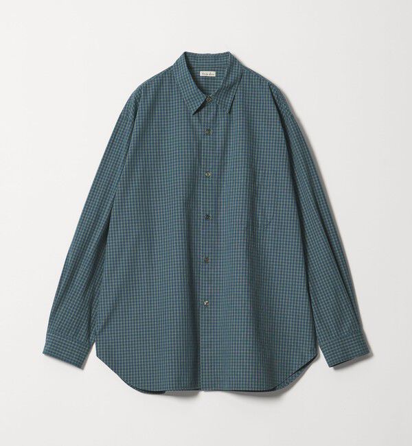 STEVEN ALAN「＜Steven Alan＞ ポプリン グラフチェック レギュラーカラー シャツ LOOSE」|シャツ・ブラウス|COBALT