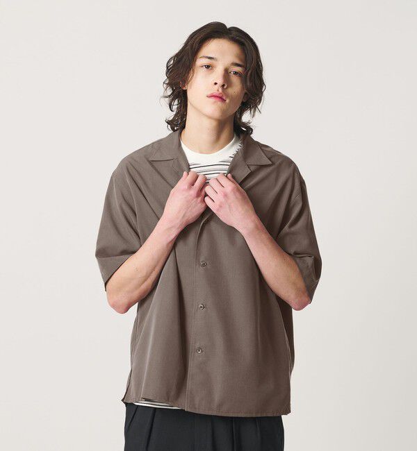 BEAUTY&YOUTH UNITED ARROWS「ドレーピー ディープ オープンカラー シャツ GRANDE型」|シャツ・ブラウス|