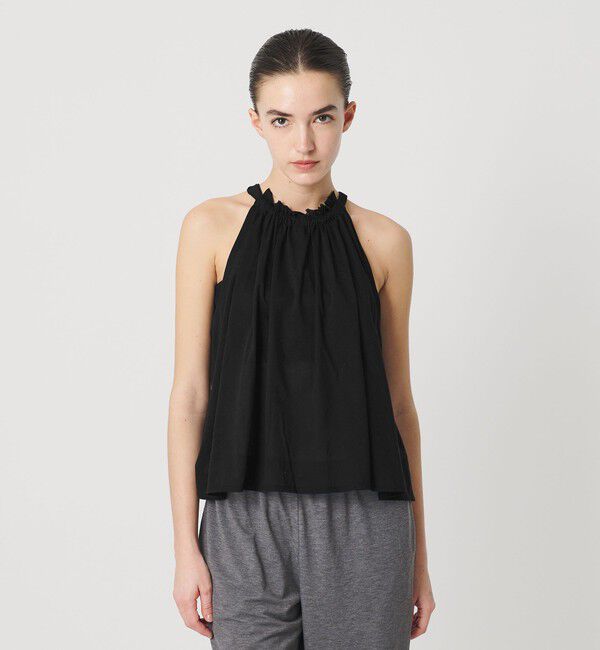 ATTISESSION「＜ATTISESSION＞シアージャージ ギャザー ホルターネックトップス」|Tシャツ・カットソー|