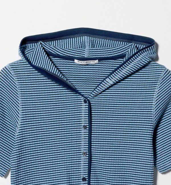 BEAUTY&YOUTH UNITED ARROWS「ボーダー＆ソリッド フード カーディガン」|カーディガン|