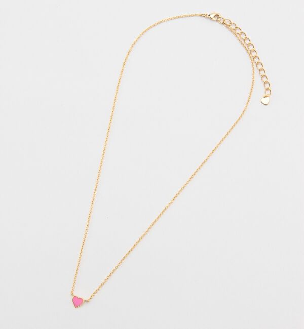 Ray BEAMS 「プチ エポハート ネックレス」|ネックレス|NEON PINK