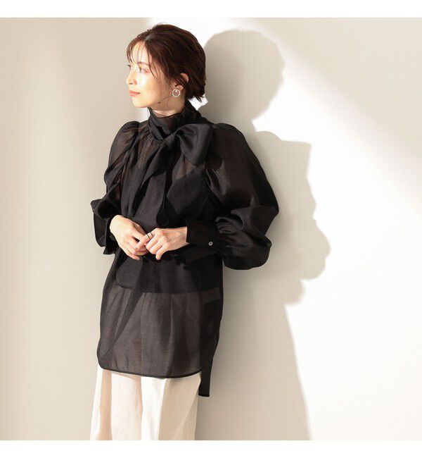 Demi-Luxe BEAMS 「オーガンジー リボンブラウス」|シャツ・ブラウス|