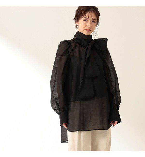 Demi-Luxe BEAMS 「オーガンジー リボンブラウス」|シャツ・ブラウス|