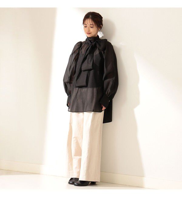 Demi-Luxe BEAMS 「オーガンジー リボンブラウス」|シャツ・ブラウス|