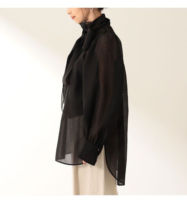 Demi-Luxe BEAMS 「オーガンジー リボンブラウス」|シャツ・ブラウス|