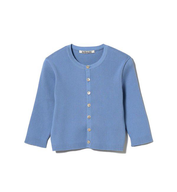 Demi-Luxe BEAMS 「AURALEE / GIZA HIGH GAUGE RIB KNIT SHORT CARDIGAN」|ニット・セーター|
