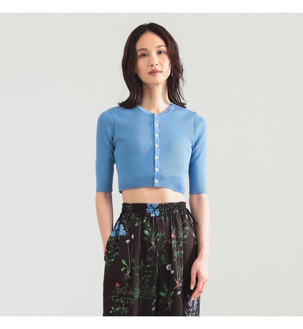 Demi-Luxe BEAMS 「AURALEE / GIZA HIGH GAUGE RIB KNIT SHORT CARDIGAN」|ニット・セーター|