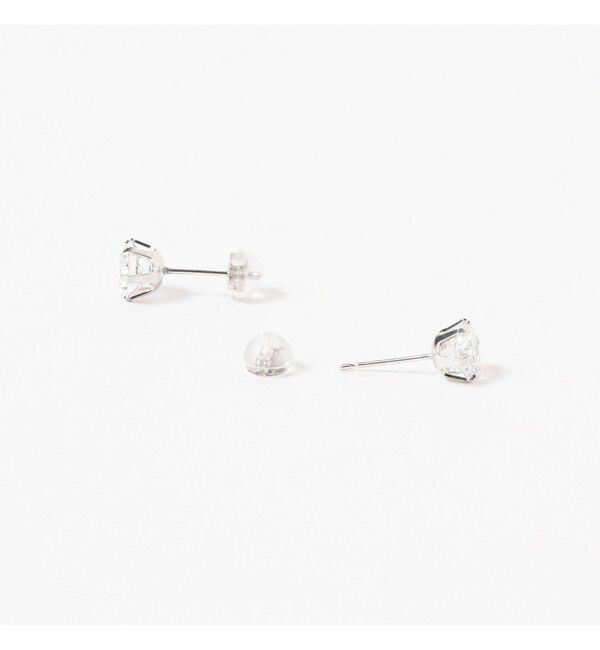 Ray BEAMS 「Ray BEAMS / K10 キュービックジルコニア 6.0mm ピアス」|ピアス|