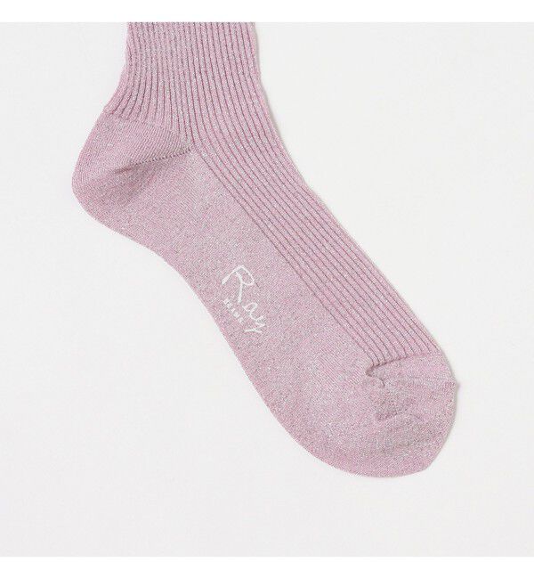 Ray BEAMS 「グリッター ラメ リブ ソックス」|ソックス|