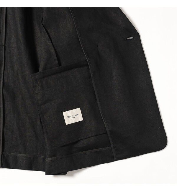 Demi-Luxe BEAMS 「ダブルブレスト リネン ジャケット」|ダッフルコート|