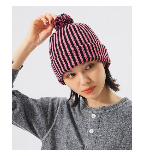 BEAMSBOY「【別注】INFIELDER DESIGN / STRIPE PON CAP」|その他|PINK