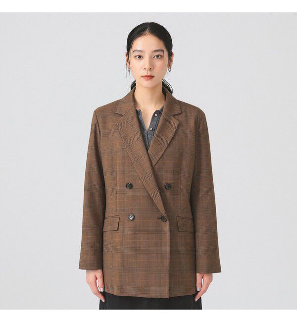 Ray BEAMS 「チェック 4ボタン W ジャケット」|テーラードジャケット|