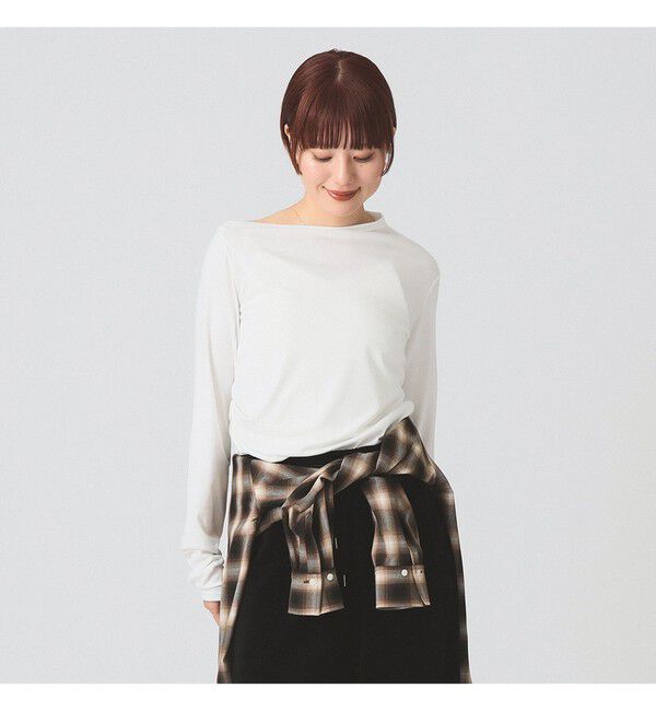 Ray BEAMS 「アシメ ネック ドレープ」|Tシャツ・カットソー|WHITE