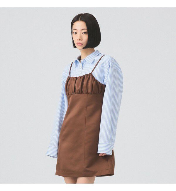 Ray BEAMS 「サテン ミニ キャミソール ワンピース」|ワンピース|