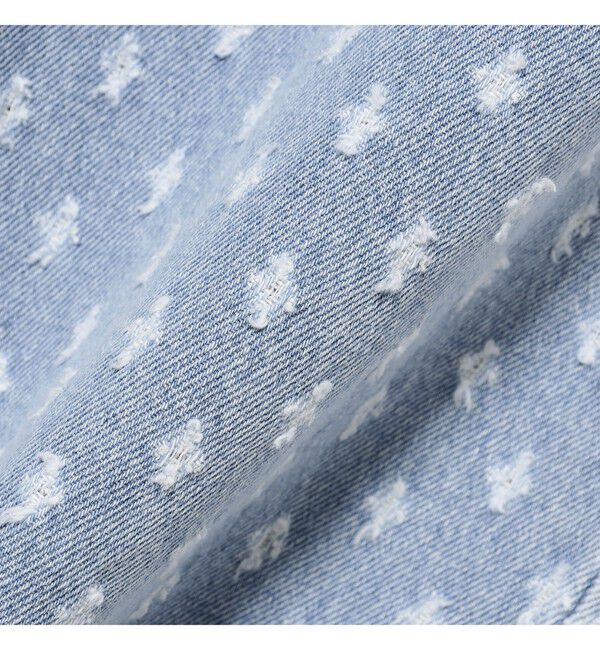 Ray BEAMS 「ジャカード デニム ストレート パンツ」|デニム|