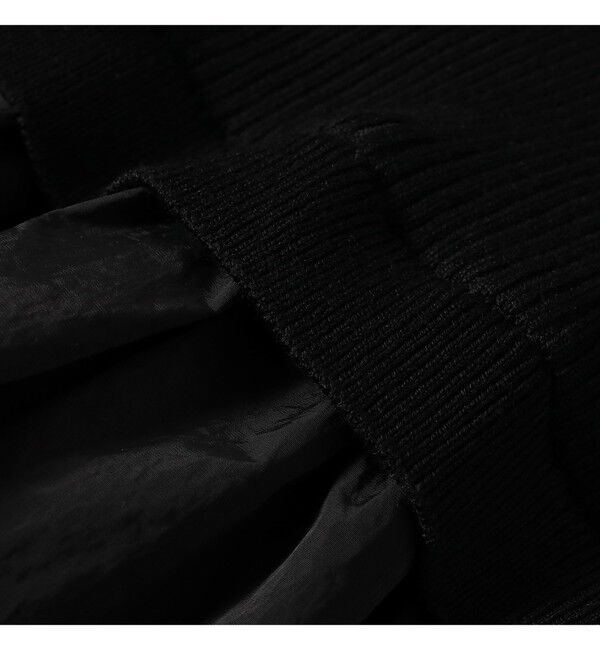 Ray BEAMS 「リブ ギャザー キリカエ クルーネック トップス」|ニット・セーター|