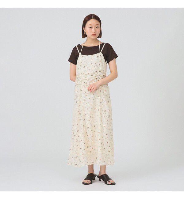 Ray BEAMS 「フラワー プリント キャミワンピース」|ワンピース|IVORY