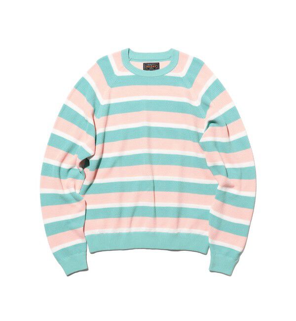 BEAMS PLUS「Crew Light Multi Stripe」|ニット・セーター|