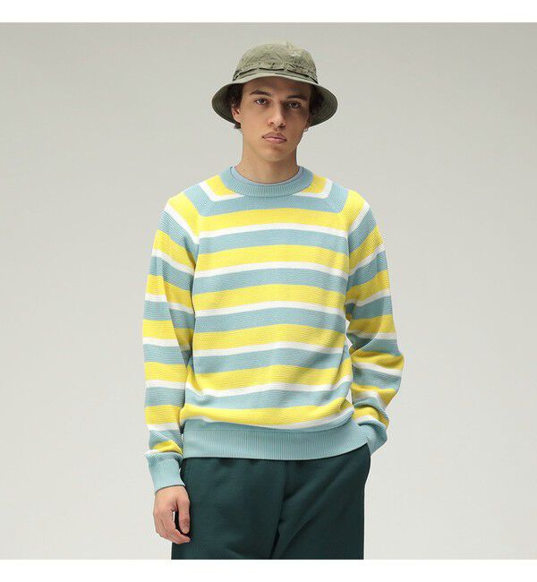 BEAMS PLUS「Crew Light Multi Stripe」|ニット・セーター|