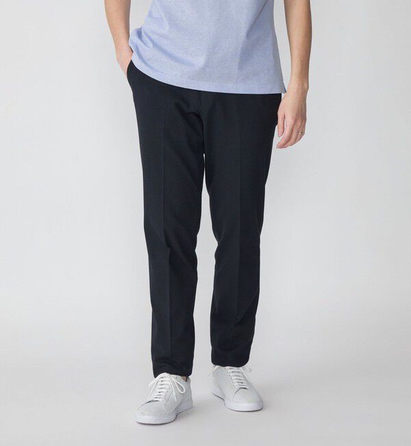 SHIPS「SHIPS: 〈ウエスト調整可能〉 ジャージ ドビー パンツ」|チノ|ネイビー