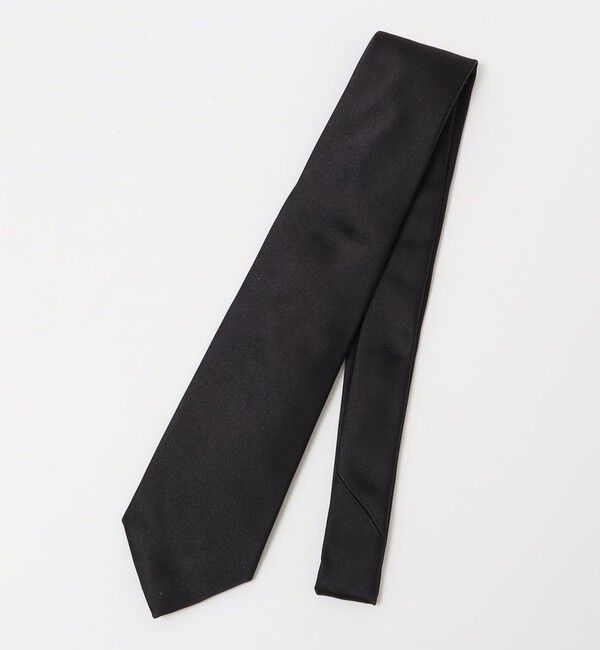 SHIPS「SHIPS: フォサッティ サテン 無地 ネクタイ」|ネクタイ・蝶ネクタイ|ブラック