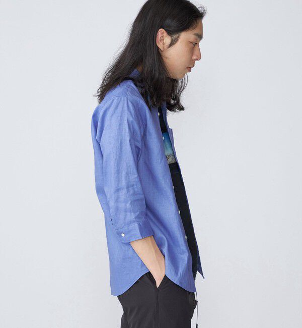 SHIPS「SHIPS: SOLOTEX(R) サフィラン リネン 7分袖 シャツ」|シャツ・ブラウス|