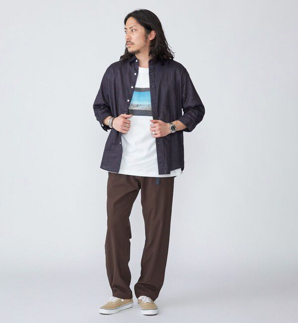 SHIPS「SHIPS: SOLOTEX(R) サフィラン リネン 7分袖 シャツ」|シャツ・ブラウス|