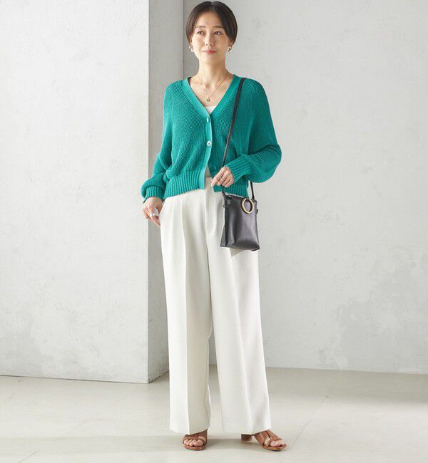 SHIPS for women「〈手洗い可能〉シャーク ツイード タック パンツ」|その他|