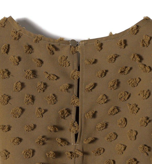 SHIPS for women「【WEB限定】〈手洗い可能〉ドット ジャカード コンビ フリル ブラウス」|シャツ・ブラウス|