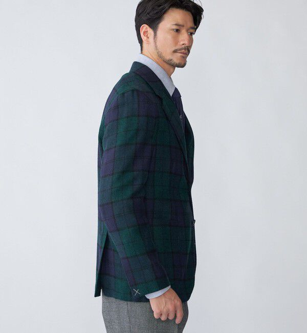 SHIPS「【 SHIPS別注】Errico Formicola: ウール ブラックウォッチ ジャケット」|テーラードジャケット|